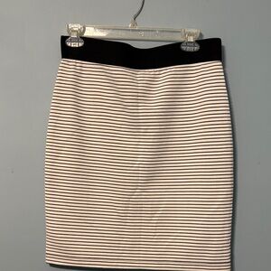Karen Kane Black and White Striped Pencil Skirt